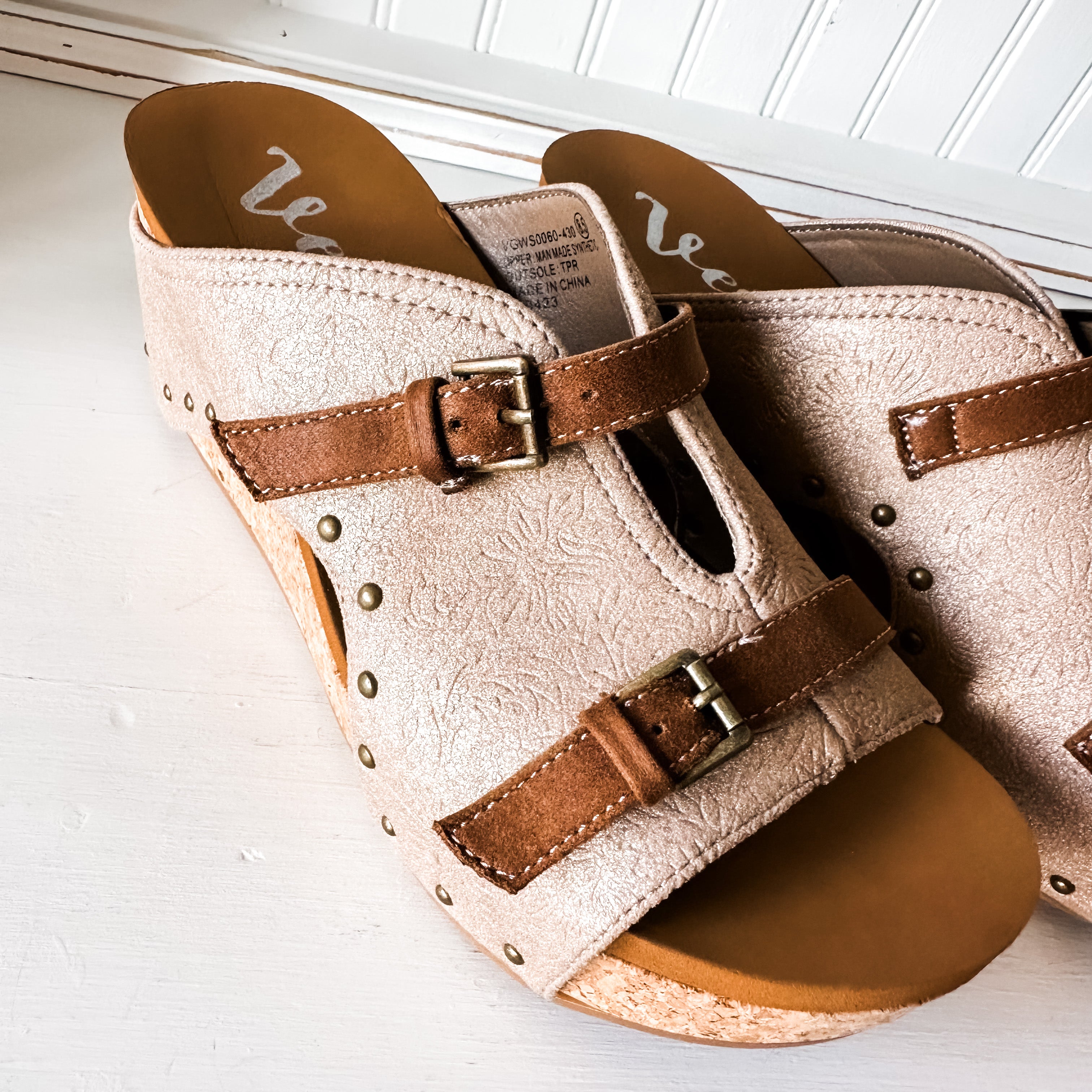 Bellevue Wedge Sandals - Nude