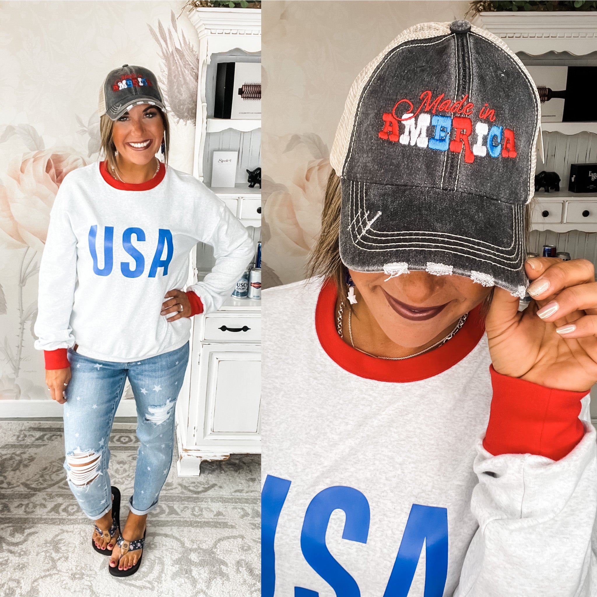 Ampersand Avenue University Pullover - Home of the Brave