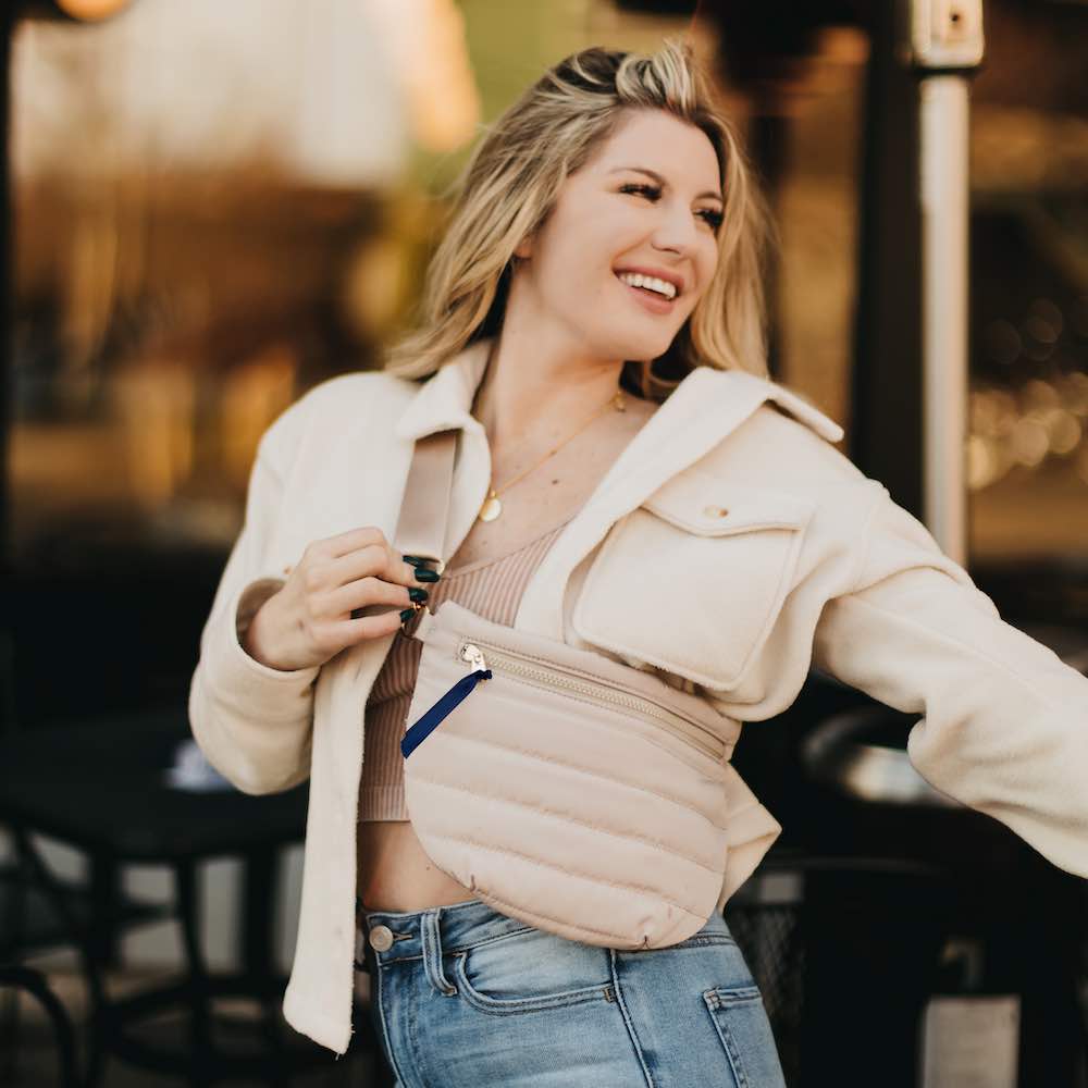 Jolie Puffer Belt Bag - Sand