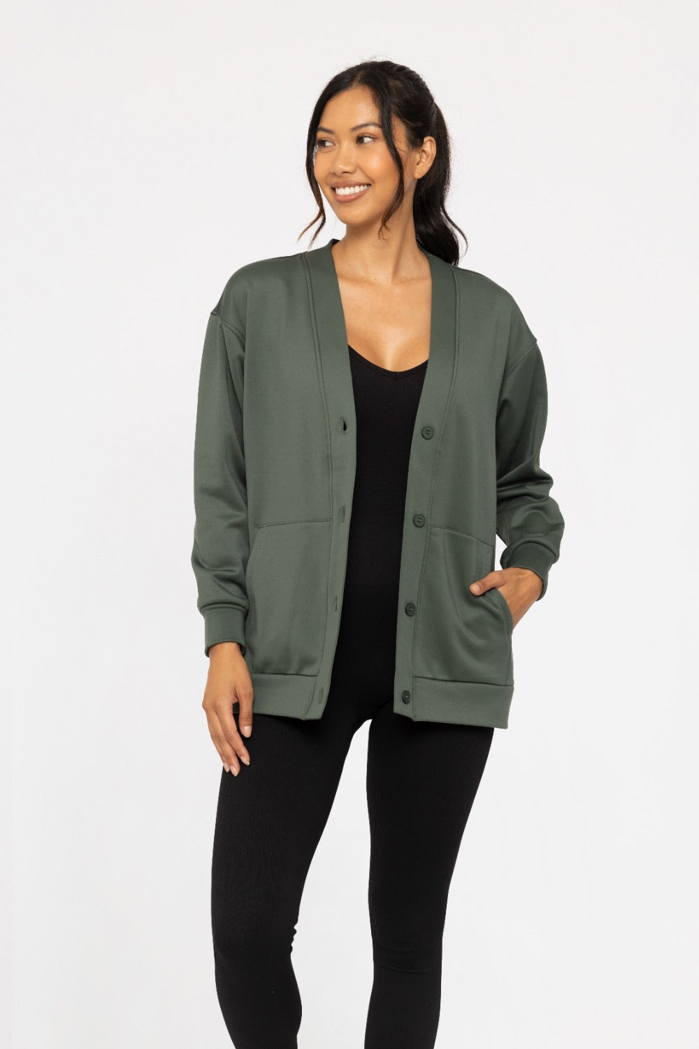 Whatever You Do Cardigan - Deep Forest