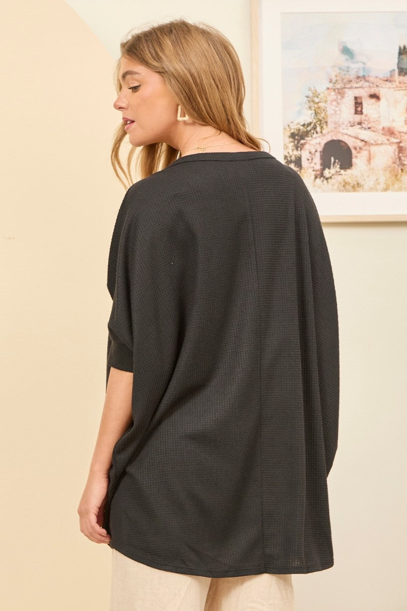 Wonderful Life Boxy Top - Black