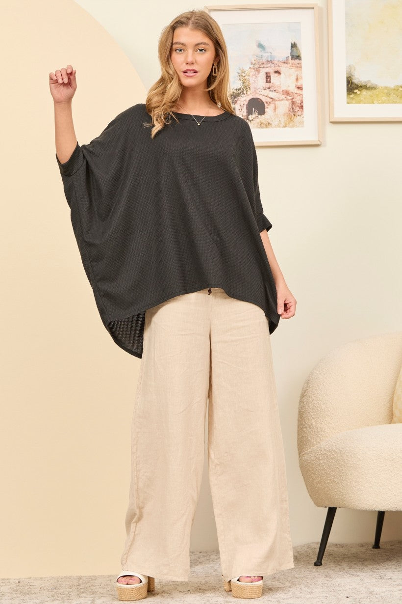 Wonderful Life Boxy Top - Black