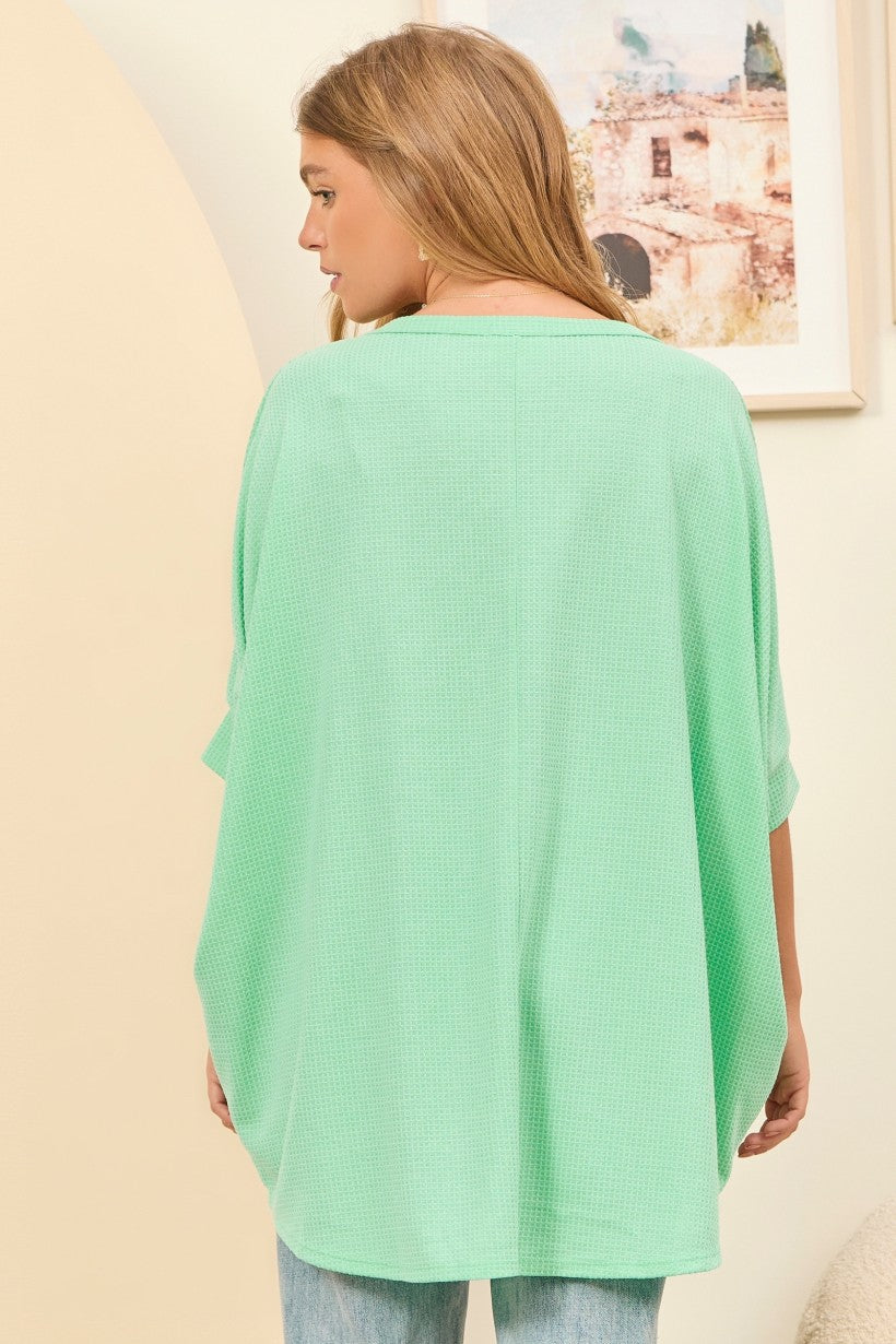 Wonderful Life Boxy Top - Cascade Mint
