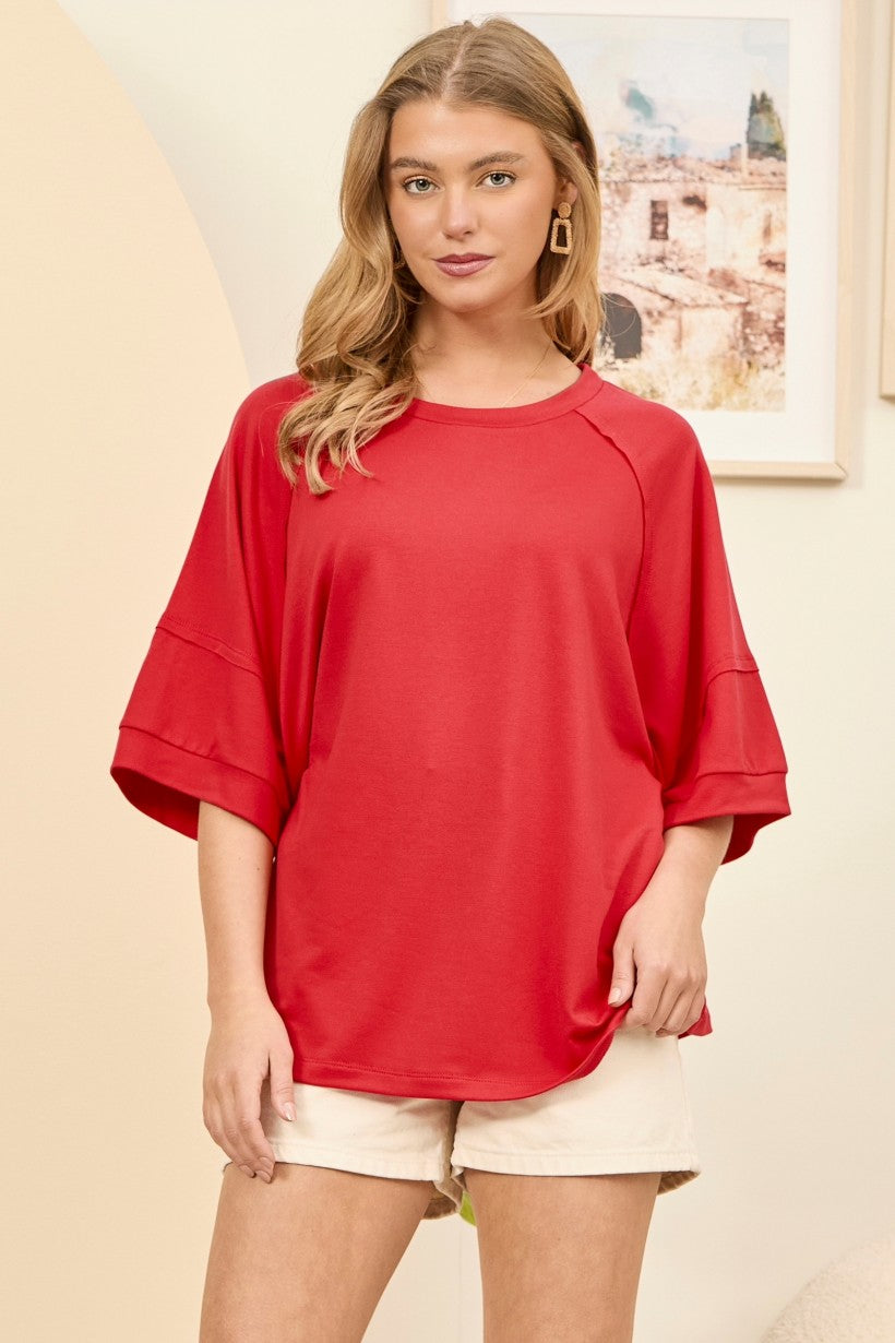 Tell Me The Truth Top - Red