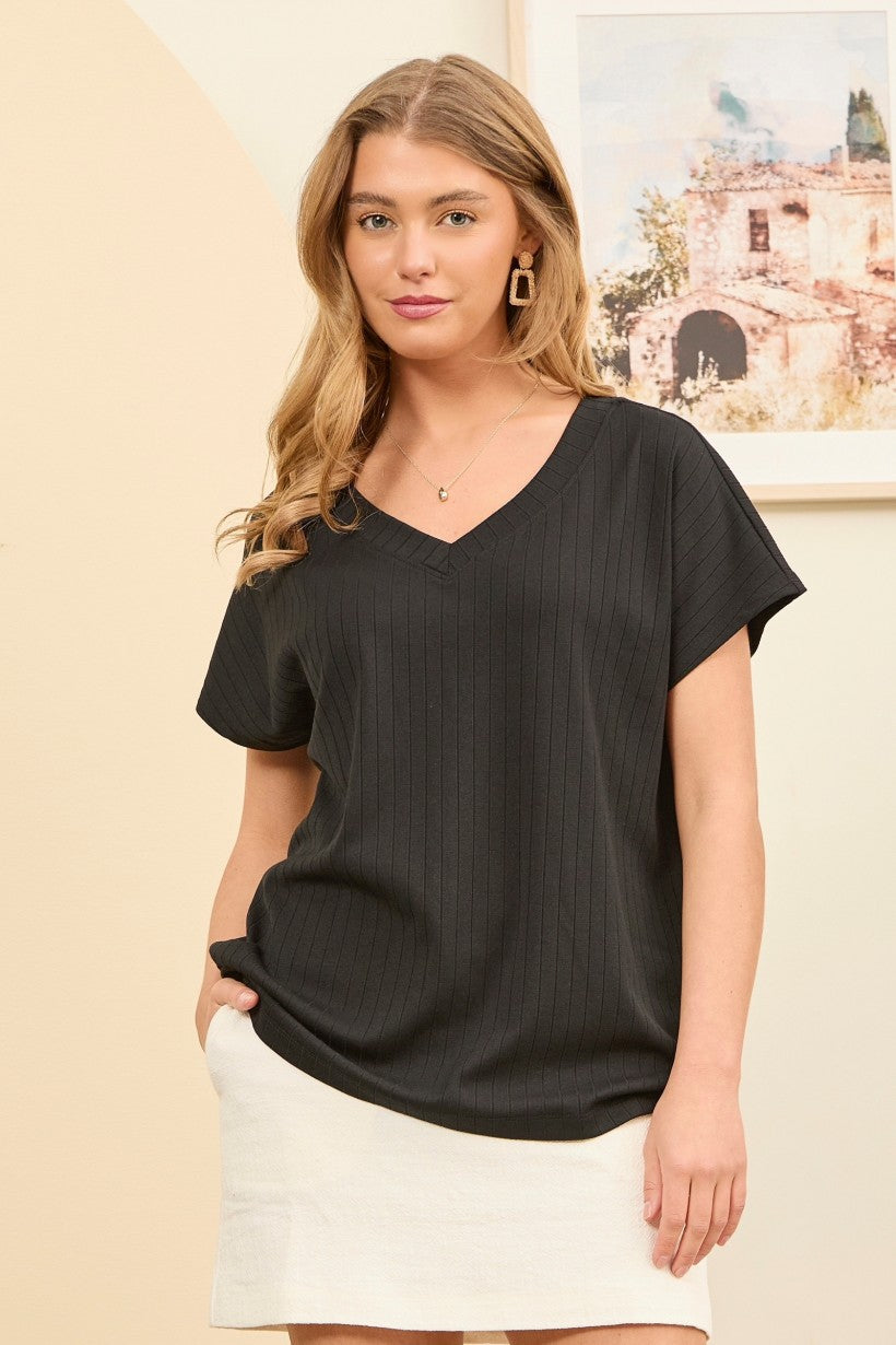 No Stories Here Top - Black