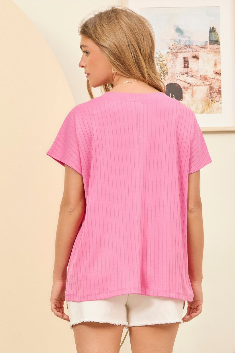 No Stories Here Top - Hot Pink