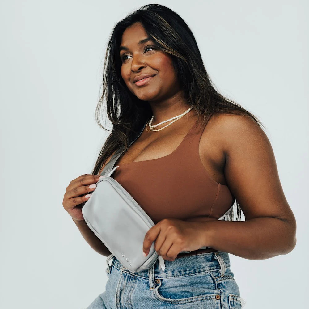 Nadya Nylon Bum Bag - Grey