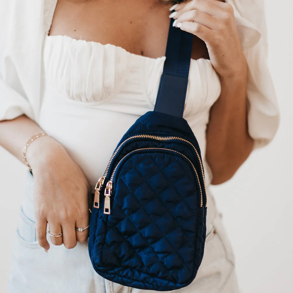 Pinelope Puffer Bum Bag - Navy