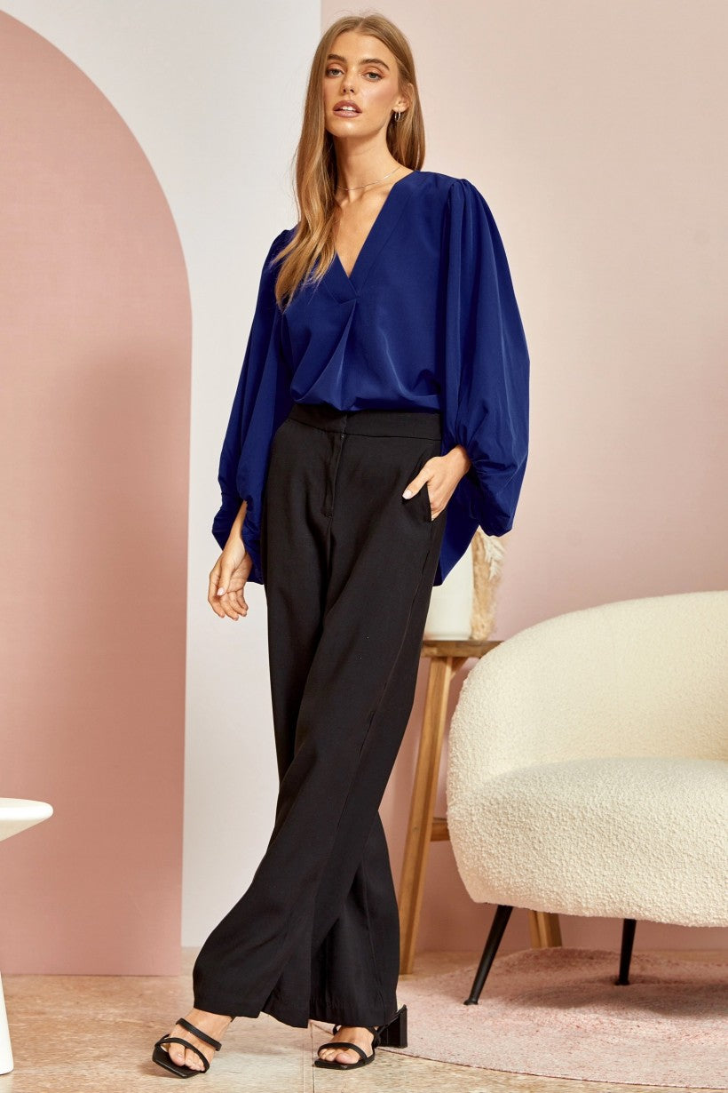Be Yourself Blouse - Royal Blue