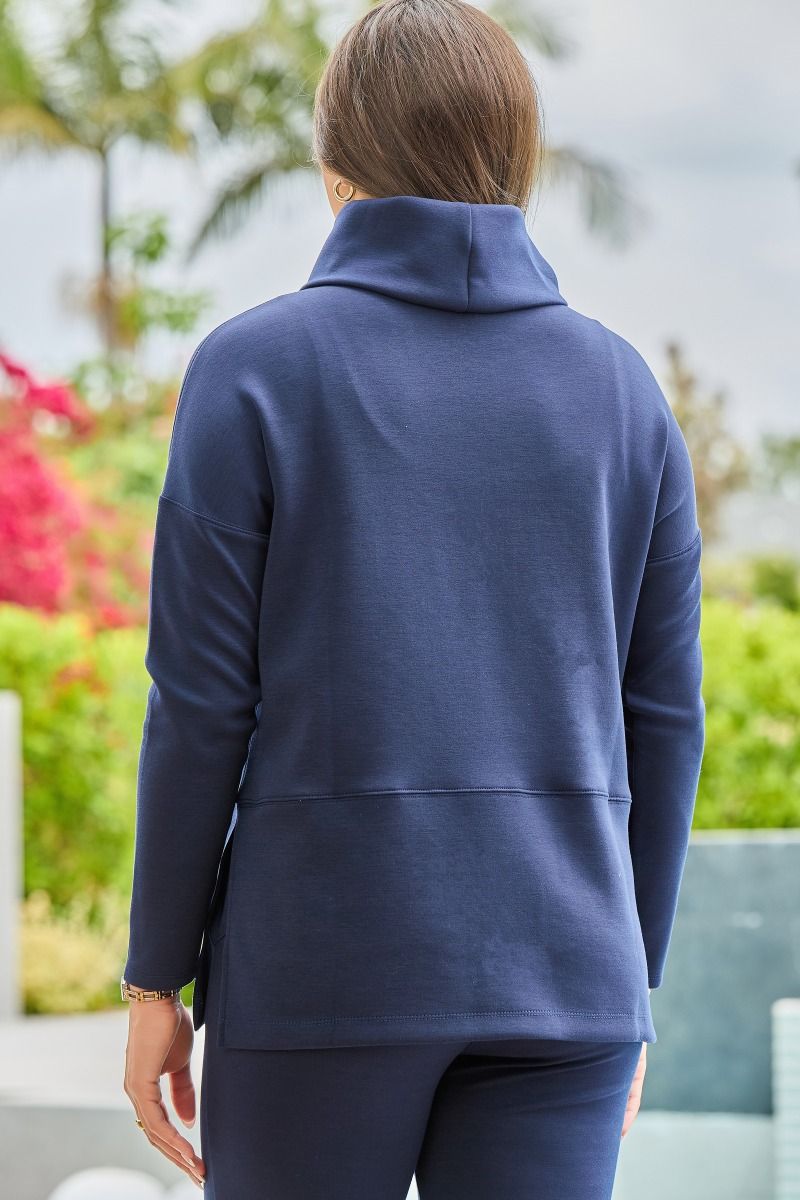 Cozy On The Weekend Cowlneck - Navy