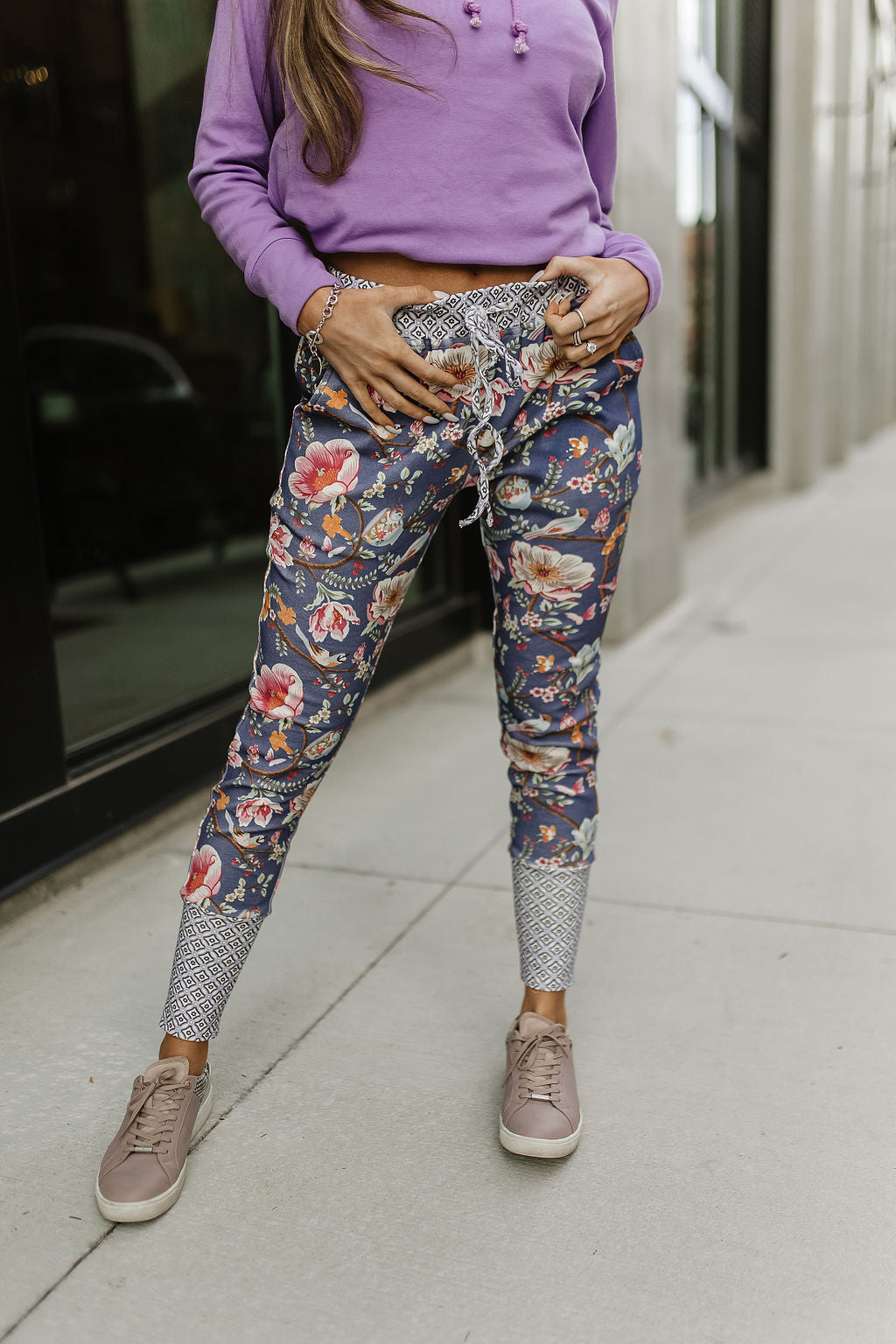 Ampersand Avenue Triple Stretch Joggers - Dancing Floral