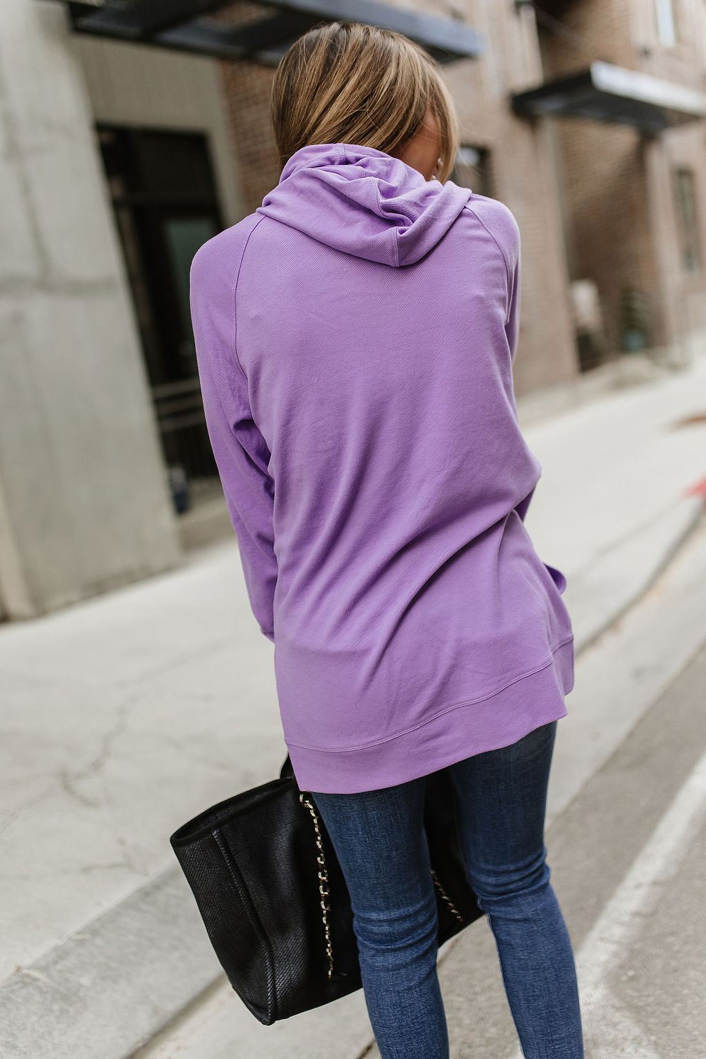 Ampersand Avenue SideSlit Hoodie - Bright Lilac