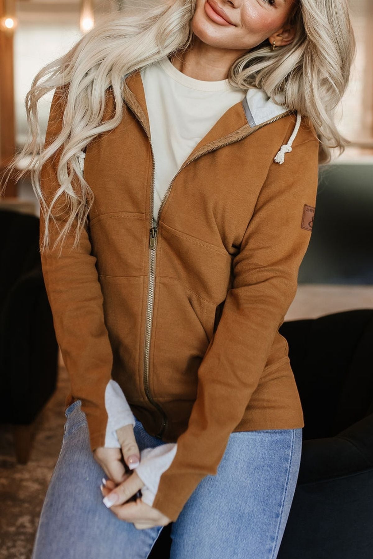 Ampersand Avenue Fullzip Sweatshirt Hey Boo Hey