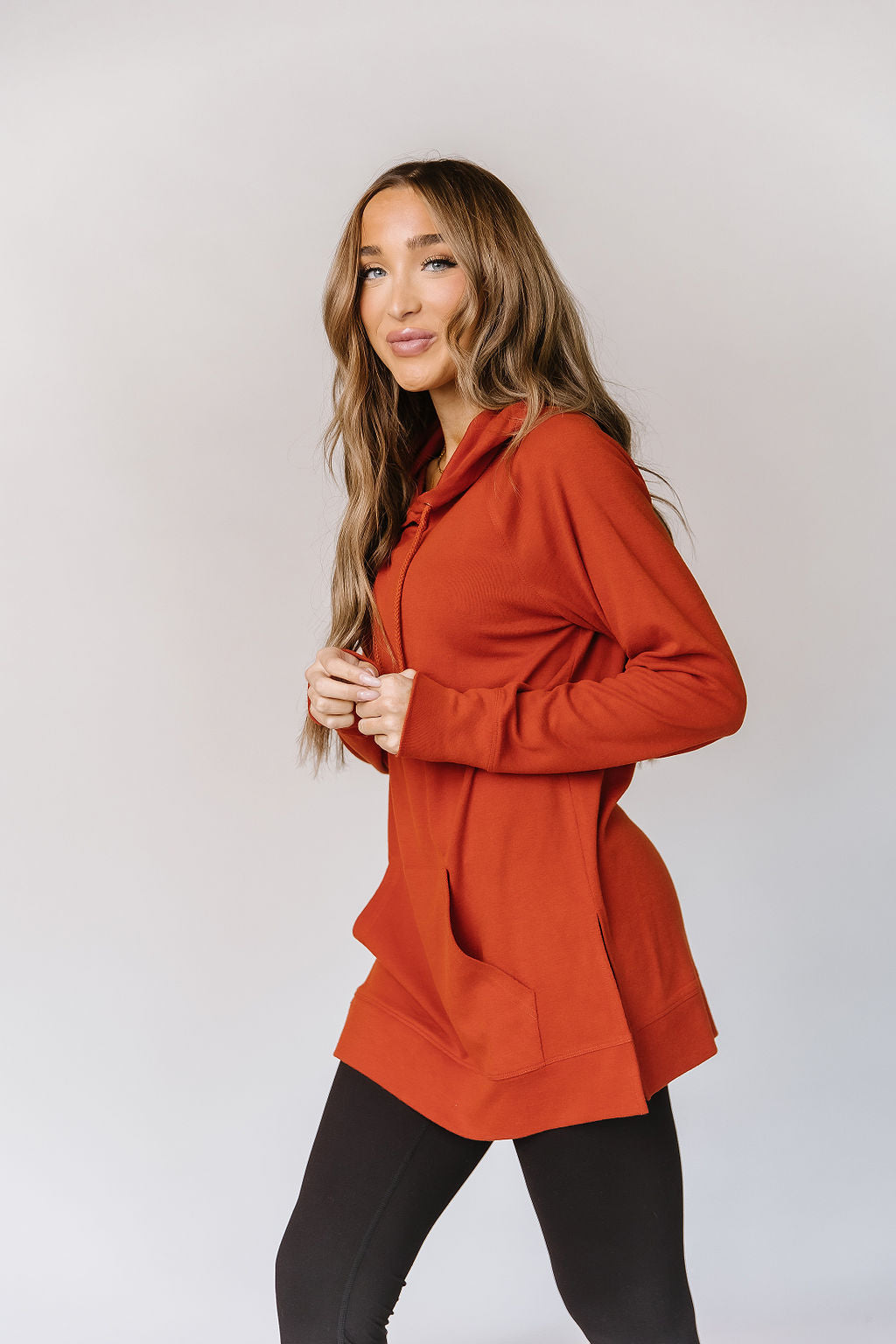 Ampersand Avenue SideSlit Hoodie - Blazing Autumn