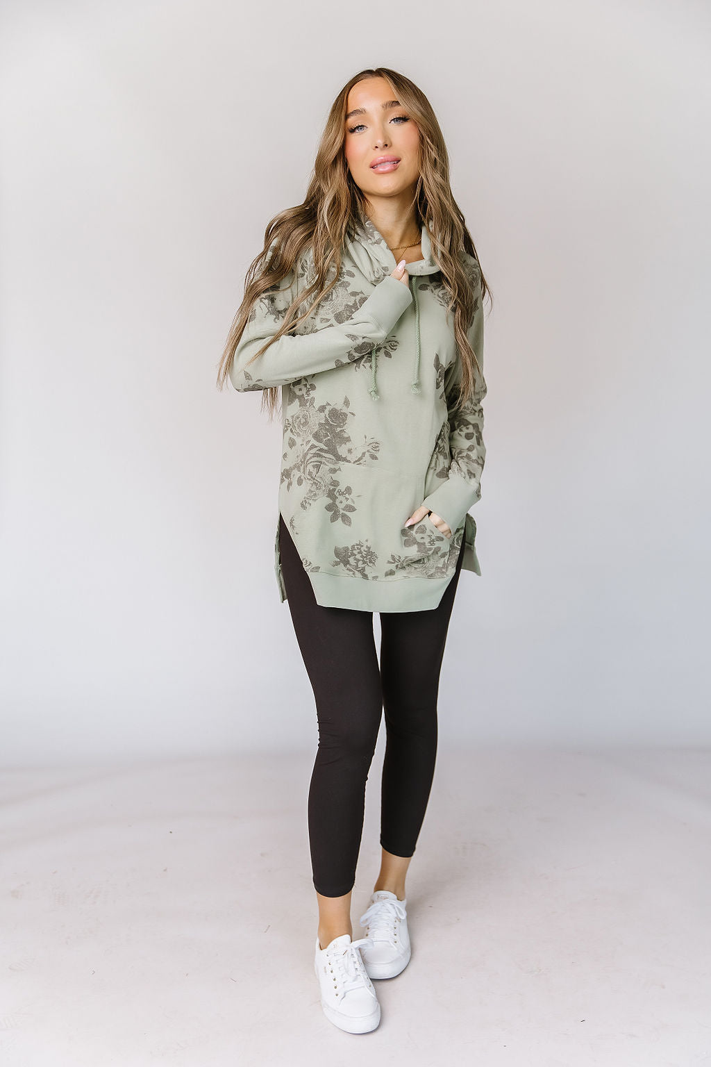 Ampersand Avenue SideSlit Hoodie - Sunday Brunch