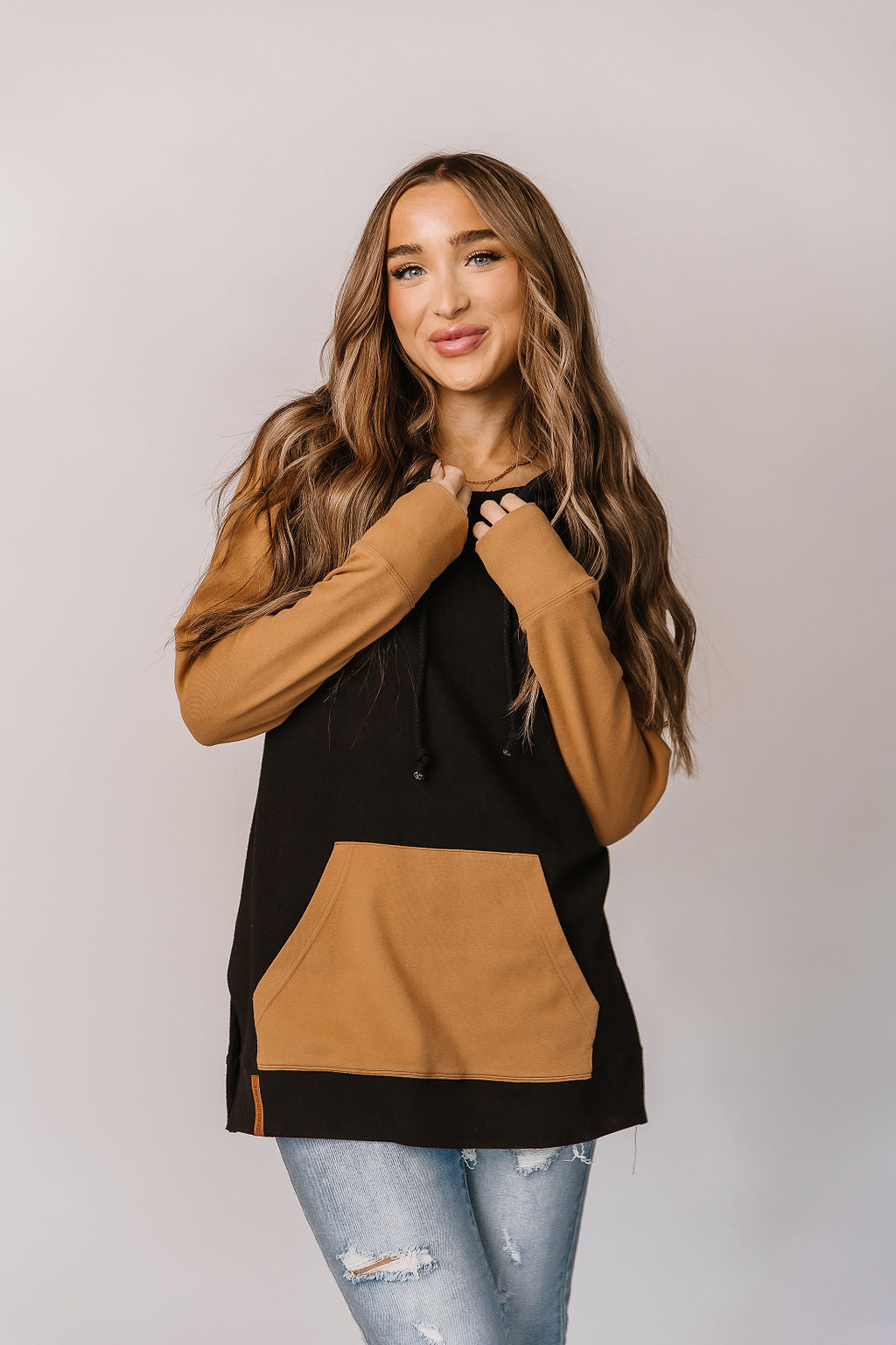 Ampersand Avenue SideSlit Hoodie - Coffee & Confidence