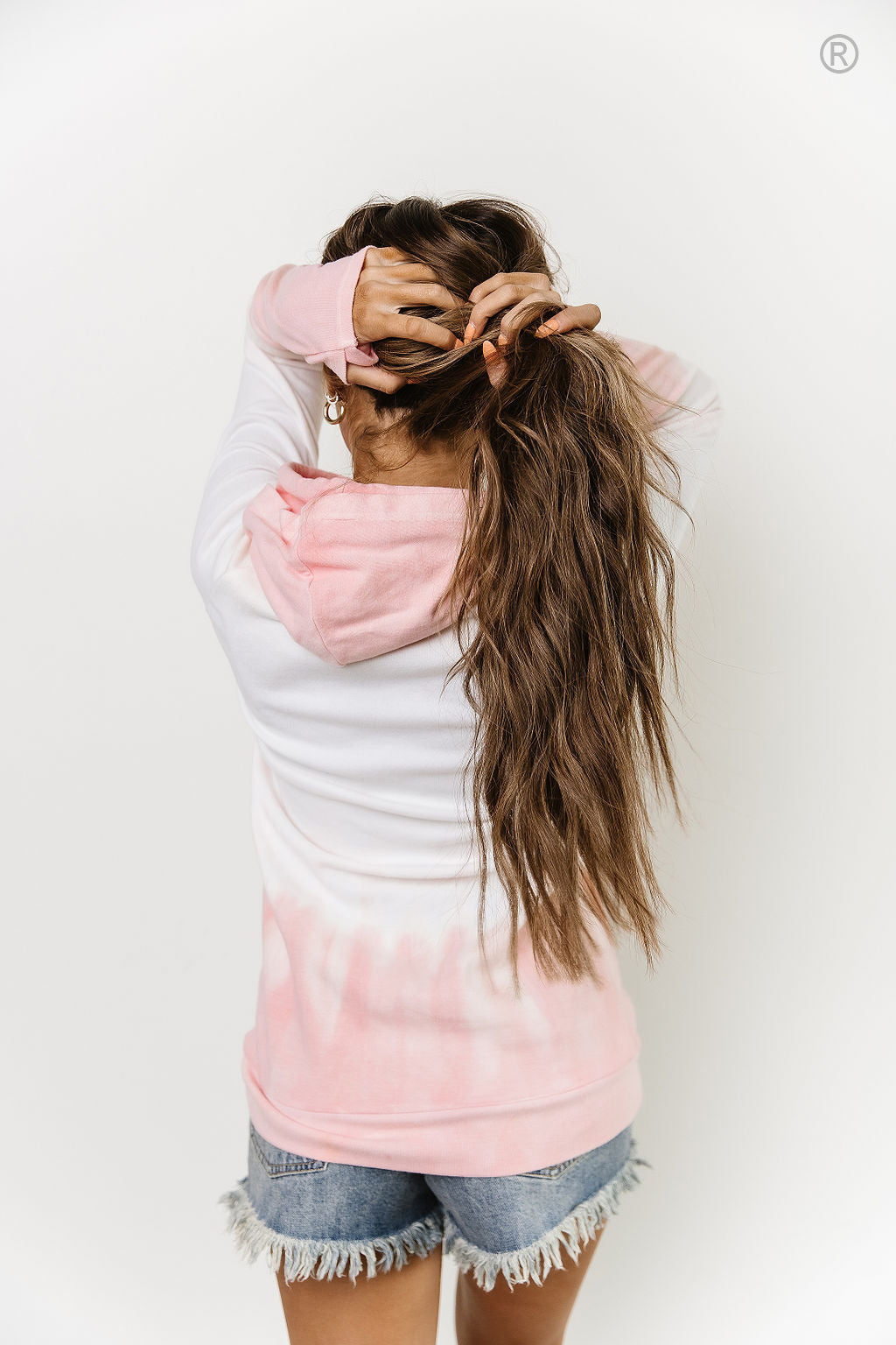 Ampersand Avenue Doublehood™ Sweatshirt - To Dye For - Pink