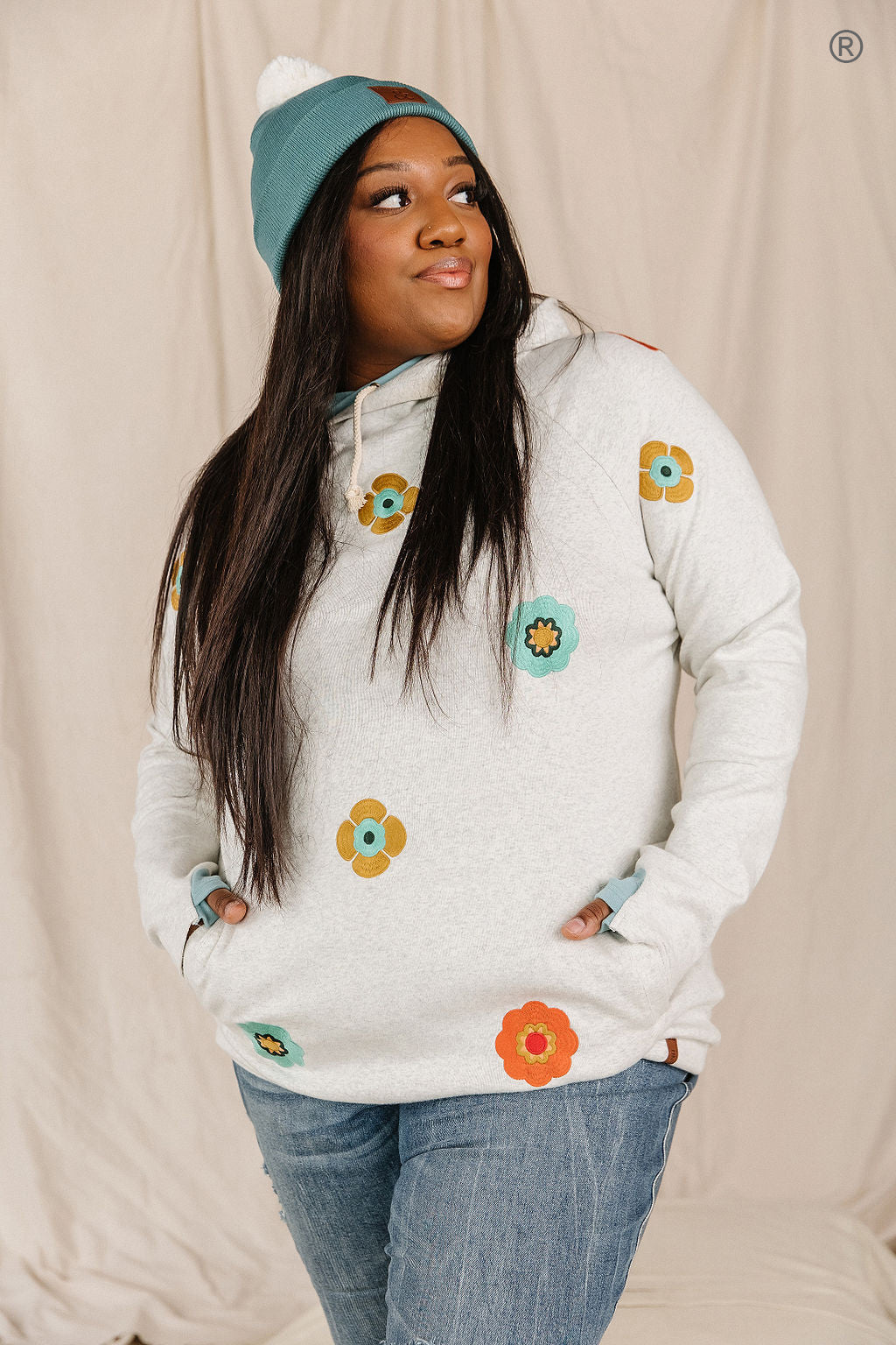 Ampersand Avenue Doublehood™ Sweatshirt - Spring Bloom
