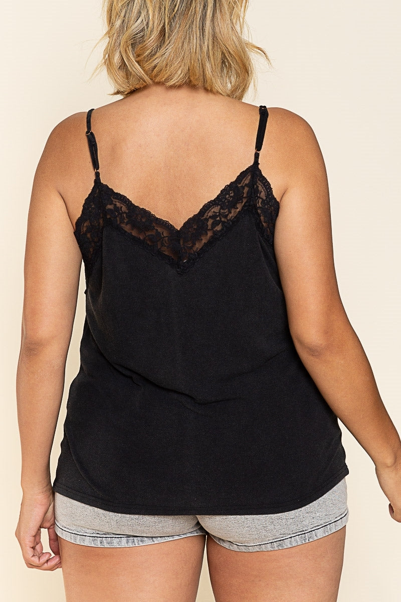 Long Days Ahead Cami Tank - Black