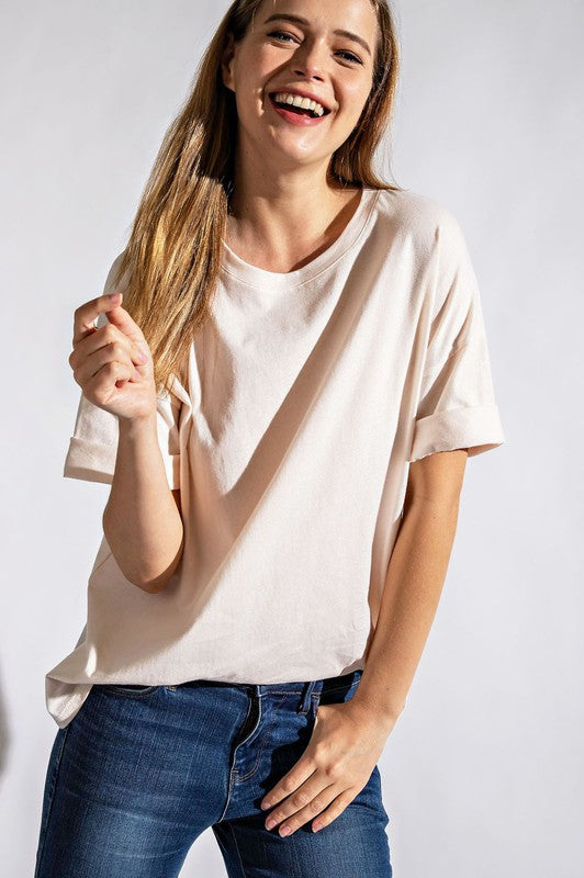 Turn It Up Short Sleeve Tee - Natural