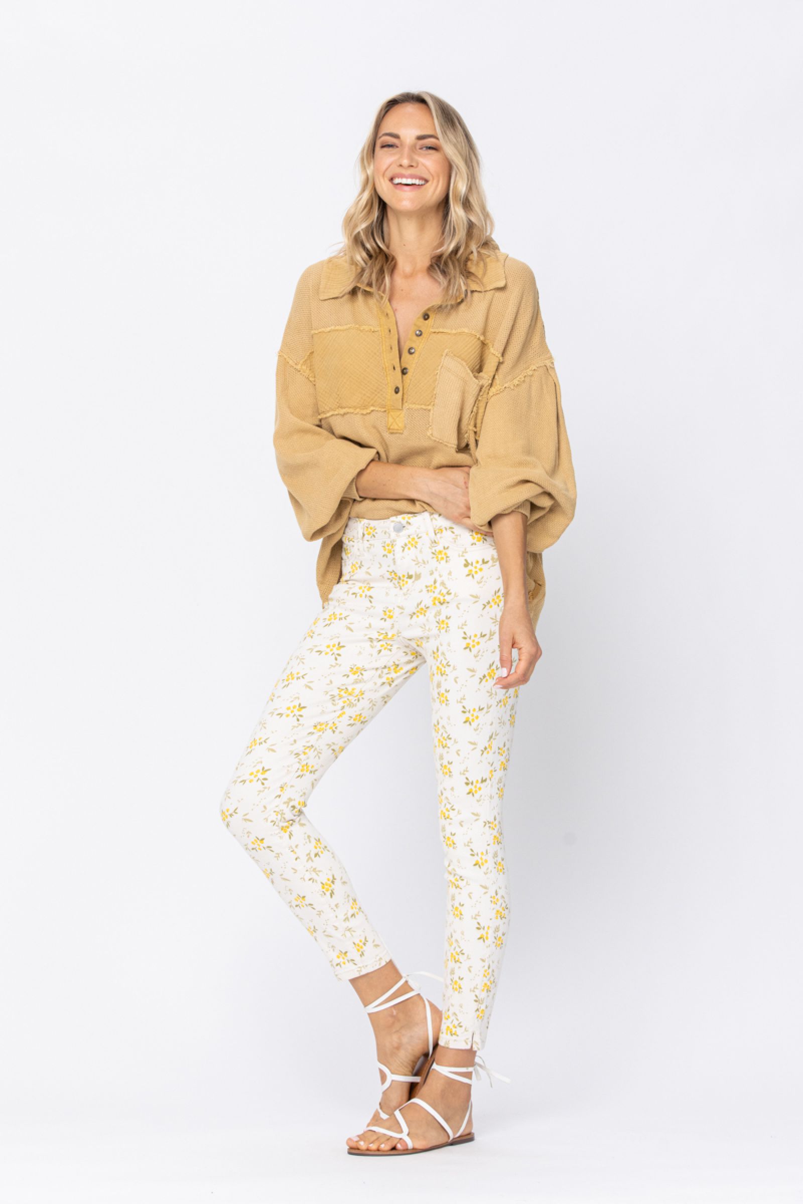 Judy Blue Floral Print Skinny Jeans