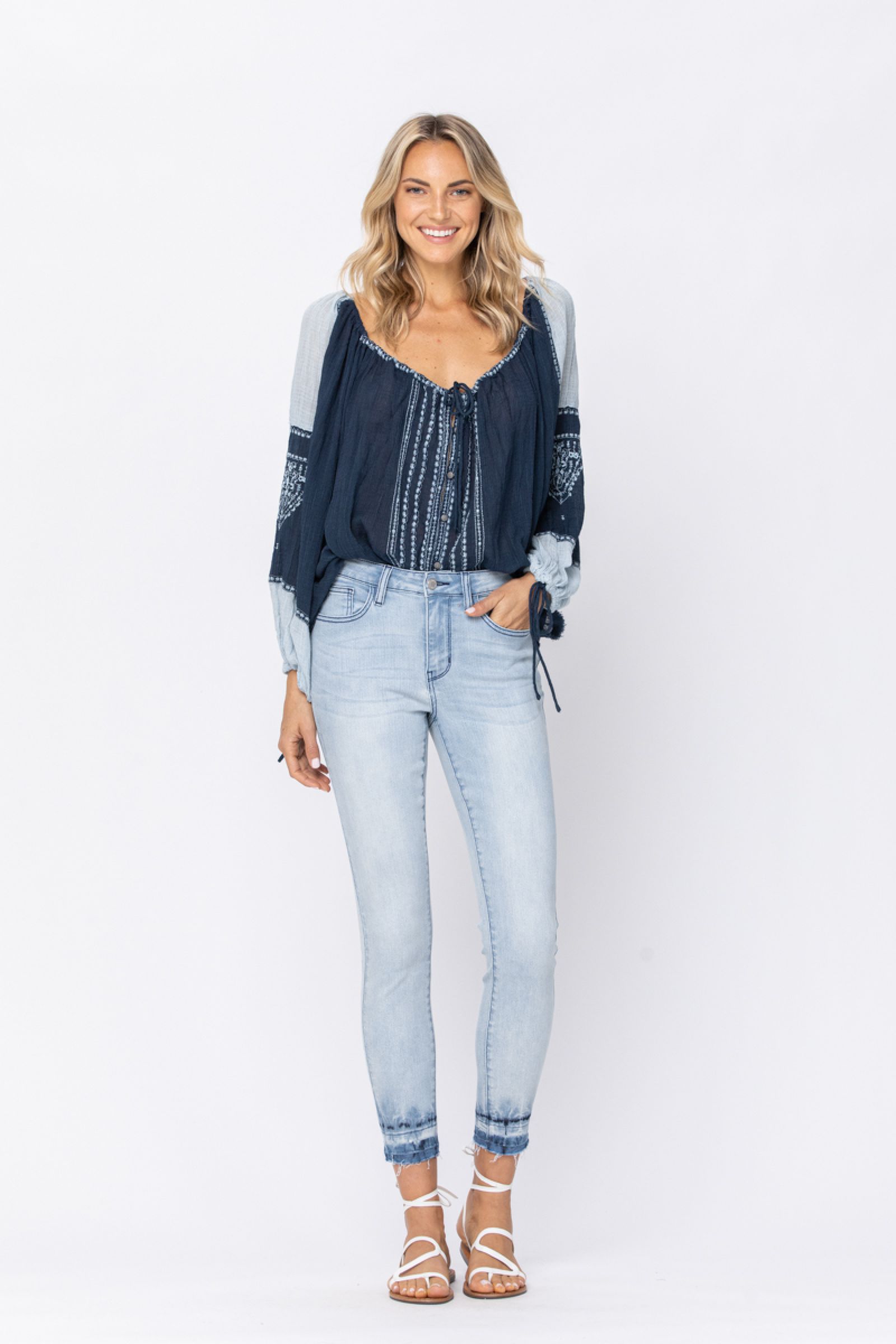 Judy Blue Ombre Release Hem Jeans