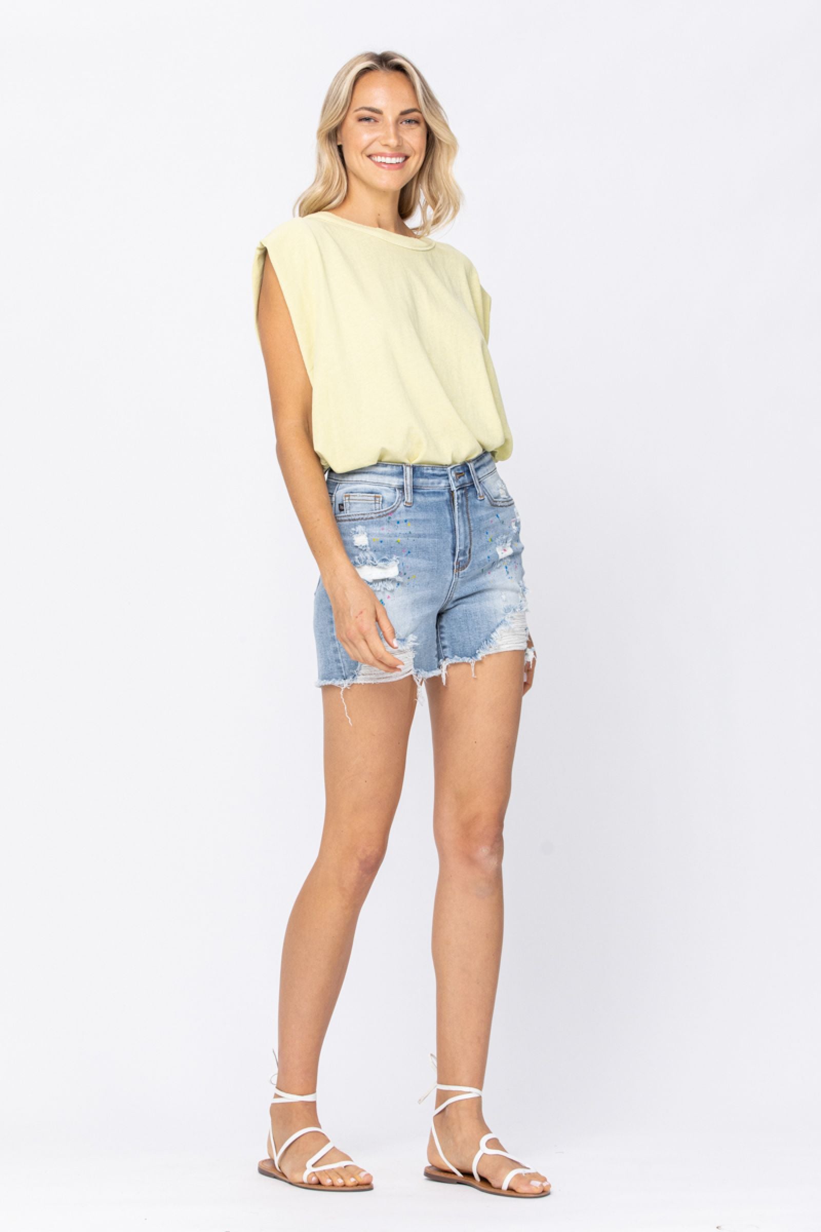 Judy Blue Paint Splash Shorts