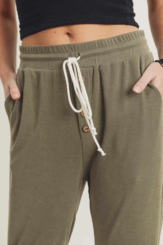 Come Back Home Joggers - Olive