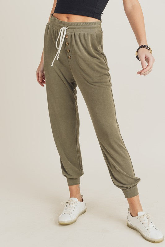 Come Back Home Joggers - Olive