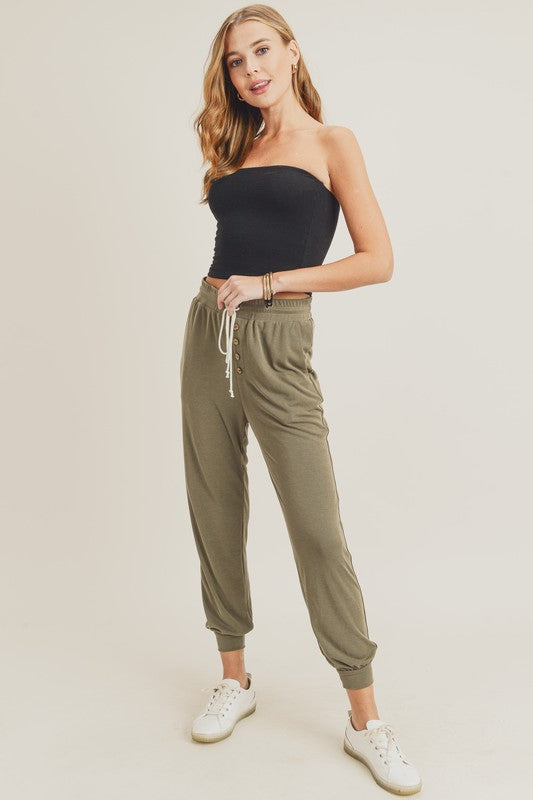 Come Back Home Joggers - Olive