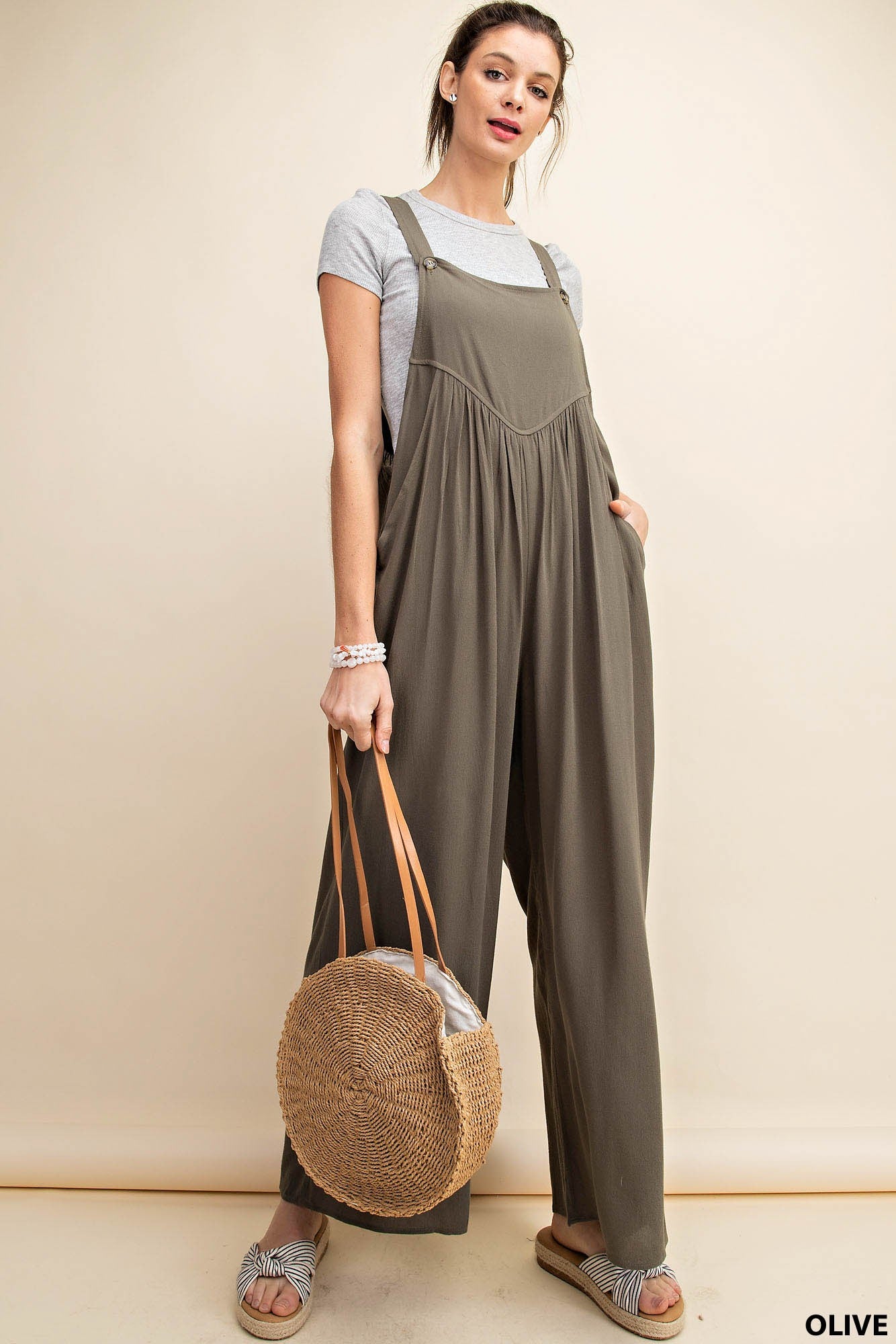 Now or Never Jumpsuit - Olive