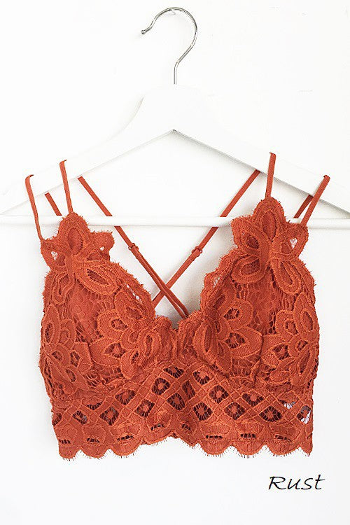 This is Love Lace Bralette - Rust