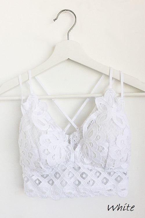 This is Love Lace Bralette - White