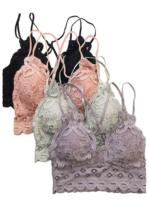 This is Love Lace Bralette - Rose