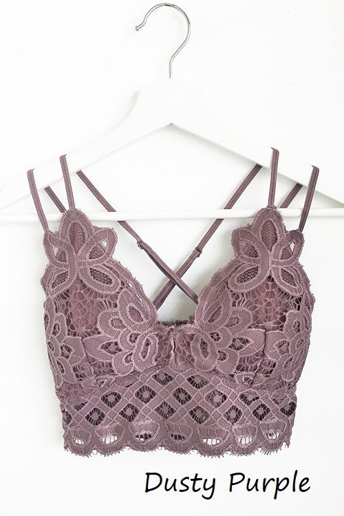 This is Love Lace Bralette - Dusty Purple