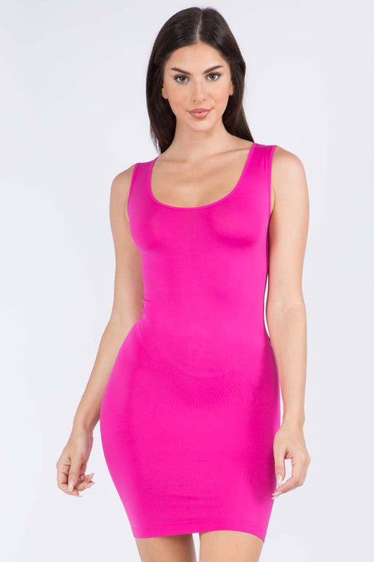 Seamless Slip Dress - Fuchsia