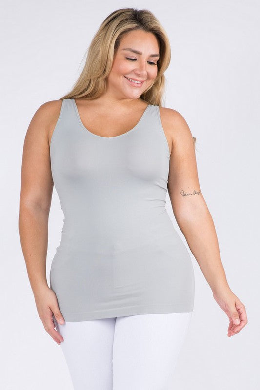 Reversible Seamless Tank - Grey