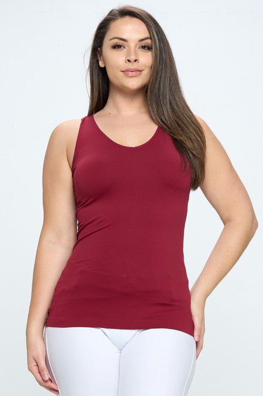 Reversible Seamless Tank - Burgundy