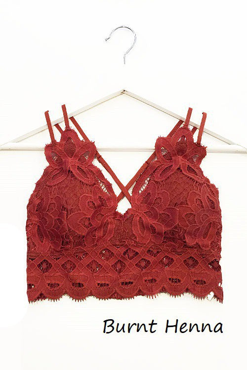 This is Love Lace Bralette - Burnt Henna