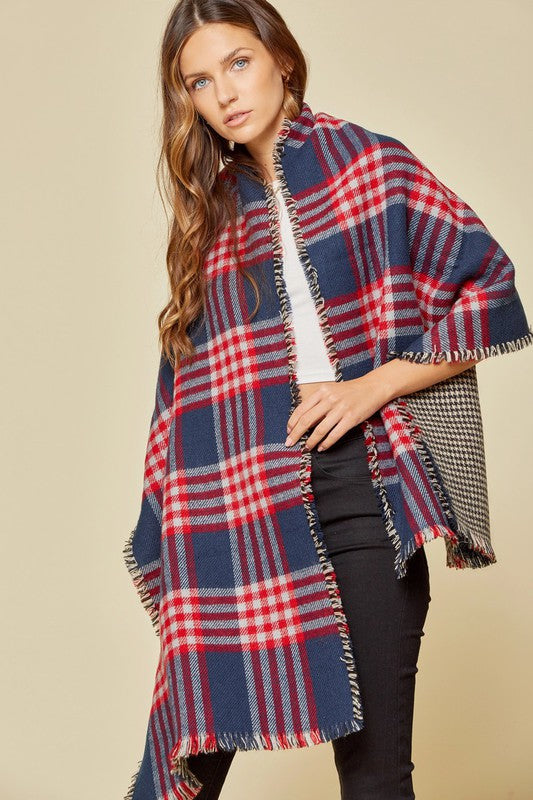 You Are a Legend Shawl - Red/Navy