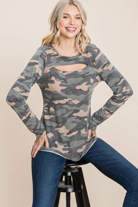 Obviously Yours Camo Top