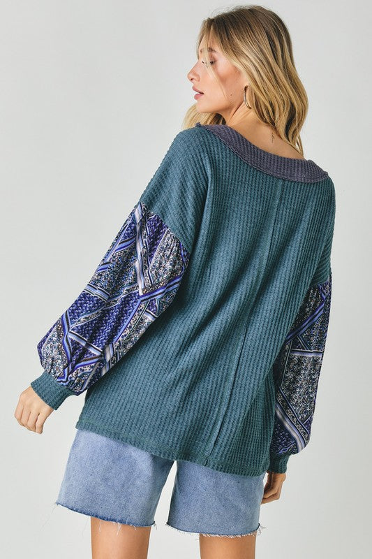 Now We're Ready Waffle Knit Top
