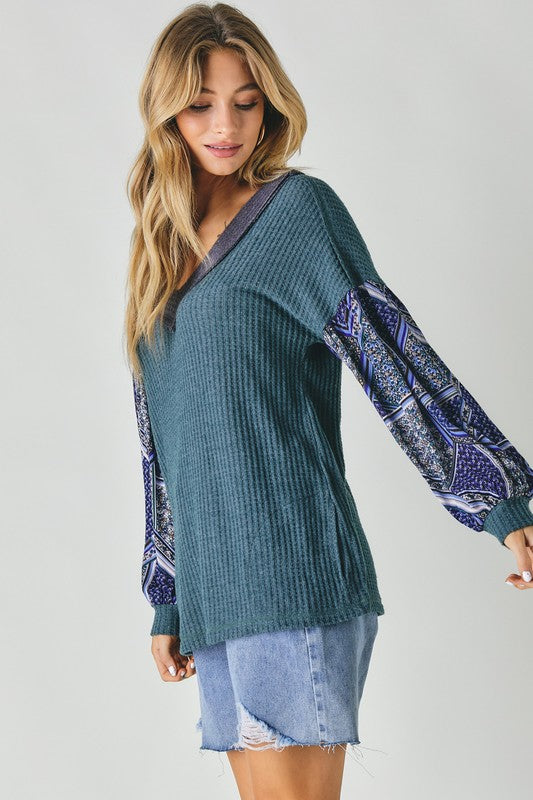 Now We're Ready Waffle Knit Top