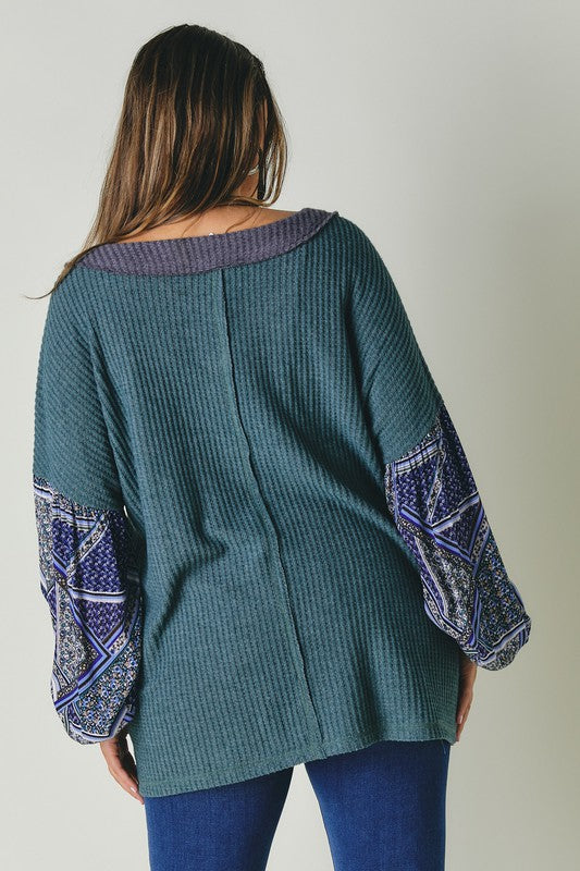 Now We're Ready Waffle Knit Top