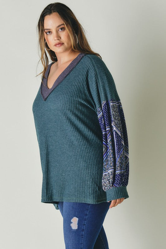 Now We're Ready Waffle Knit Top