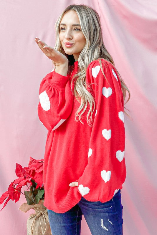 Heart on Your Sleeve Pullover Sweater