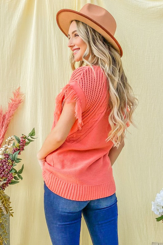 Flying Free Short Sleeve Sweater