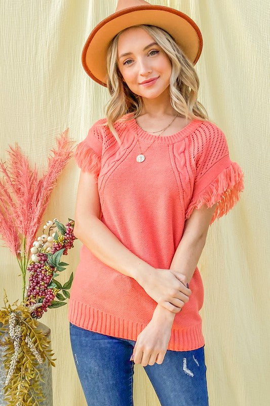 Flying Free Short Sleeve Sweater
