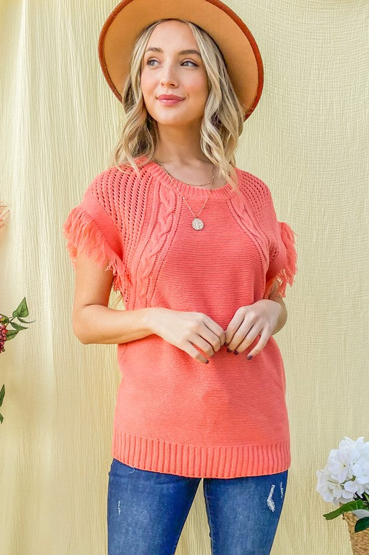 Flying Free Short Sleeve Sweater