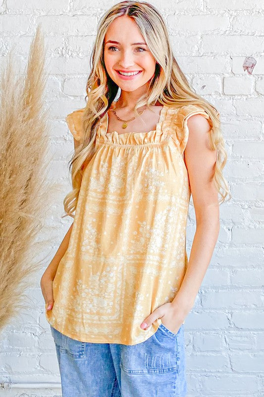 There She Goes Flutter Sleeve Top